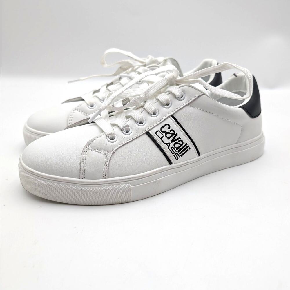 Roberto Cavalli Class Lace-Up Sneaker Shoes Men's White Size US9 EU42